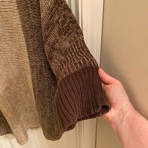 Wooden Ships Cotton Blend Knit Sweater Dolman Sleeves sz S/M Neutral Boho Beach - Picture 5 of 13